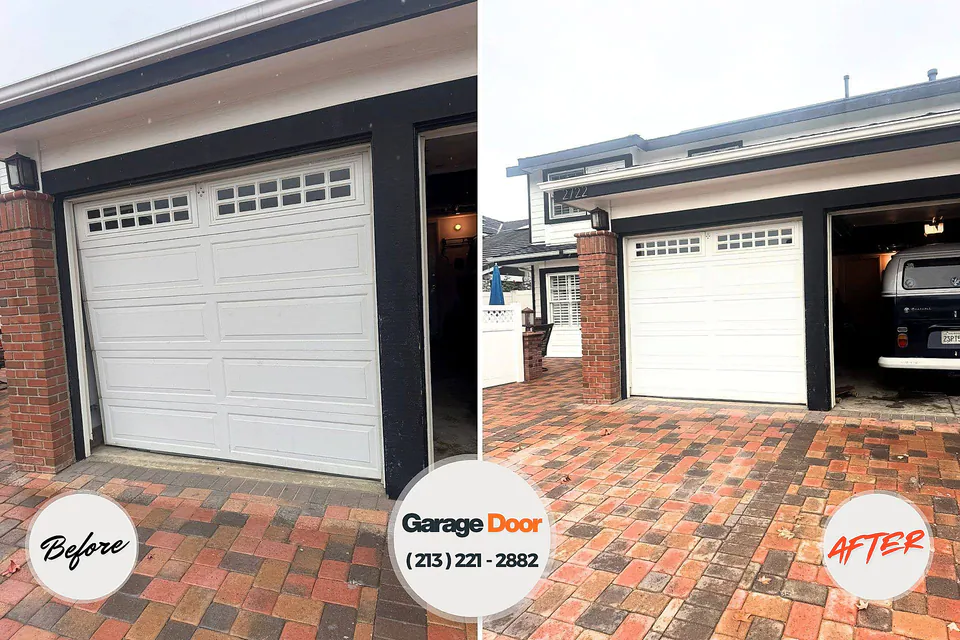 Before and after: garage door repair Jonesboro, AR
